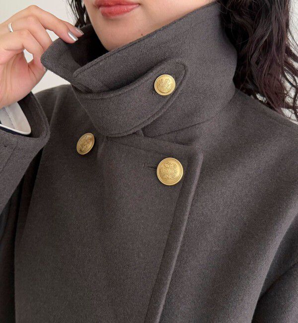 fredy emue「【リバイバル/新色追加】ウール混ミドル丈Pコート」|ピーコート|