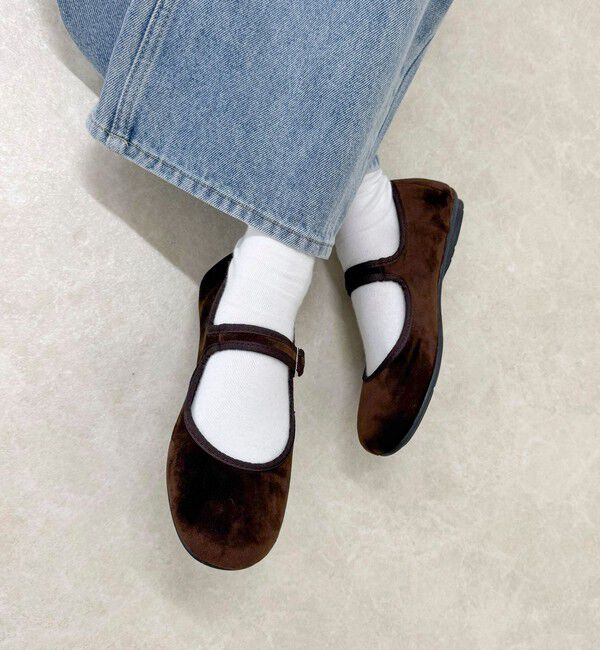 fredy emue「【O&rsquo;Kyti/オキティ】ベロアメリージェーン」|ローファー|ブラウン