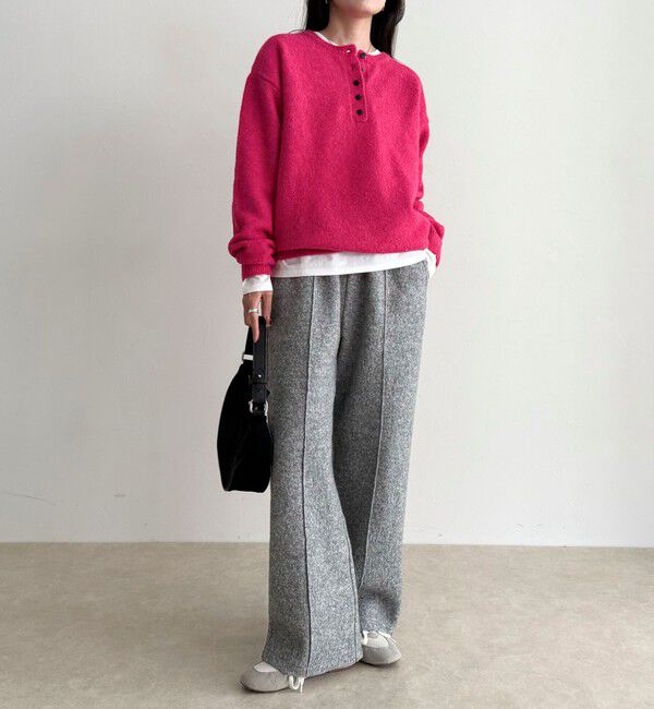 fredy emue「ヘンリーネックニットプルオーバー」|ニット・セーター|