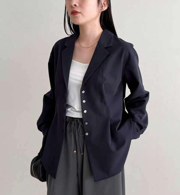 fredy emue「テーラードシャツ」|シャツ・ブラウス|ネイビー