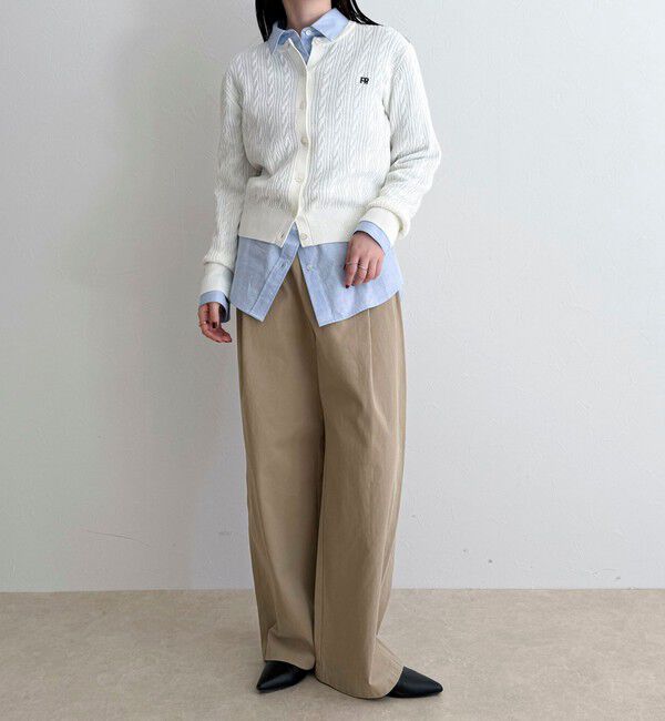 fredy emue「FR刺繍ケーブル柄ニットカーディガン」|カーディガン|