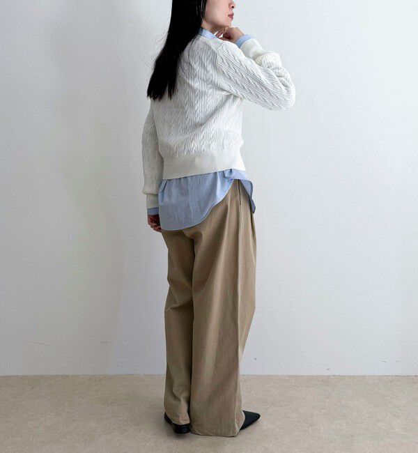 fredy emue「FR刺繍ケーブル柄ニットカーディガン」|カーディガン|