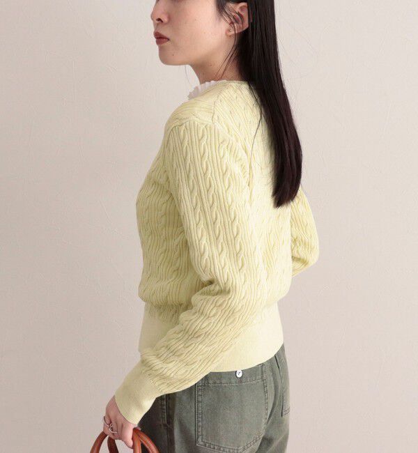 fredy emue「FR刺繍ケーブル柄ニットカーディガン」|カーディガン|