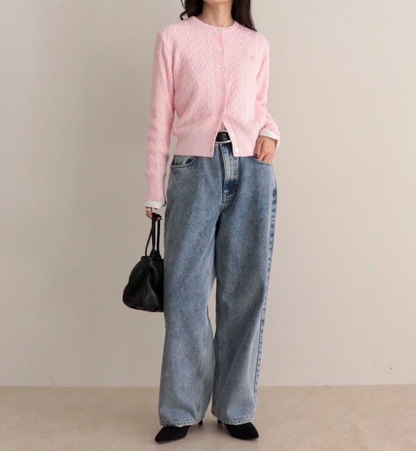 fredy emue「FR刺繍ケーブル柄ニットカーディガン」|カーディガン|