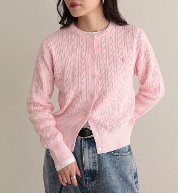 fredy emue「FR刺繍ケーブル柄ニットカーディガン」|カーディガン|