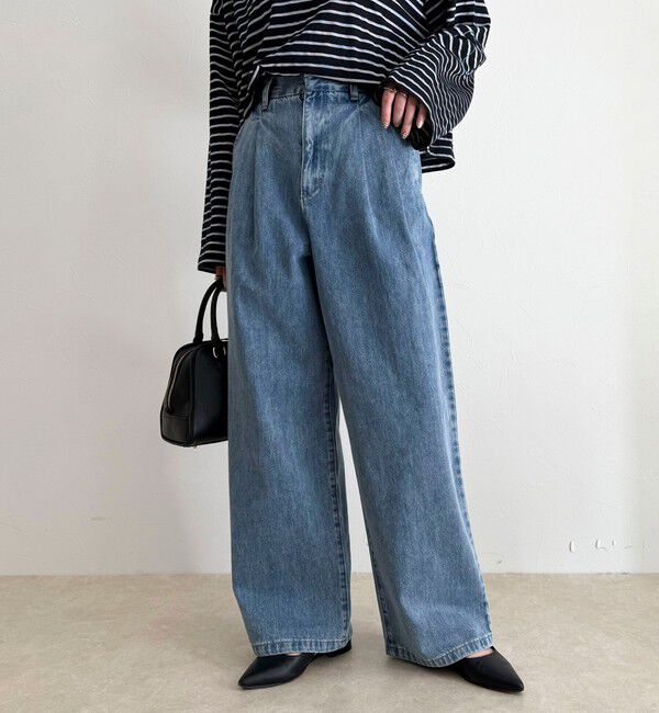 fredy emue「デニムタックスラックス」|デニム|