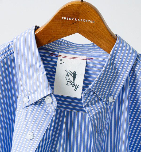 GLOSTER「【BOY ASTLAD刺繍】ボタンダウンシャツ ストライプ/チェック」|シャツ・ブラウス|