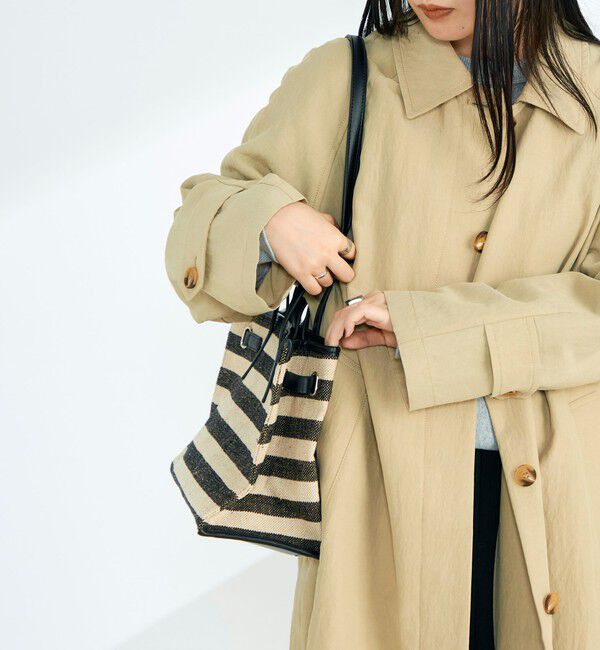 fredy emue「ボーダープリントスクエアトートバッグ」|ショルダー・メッセンジャー|