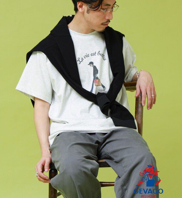 GLOSTER「【GEVACO/ゲバコ】プリントＴシャツ」|Tシャツ・カットソー|ライトグレー