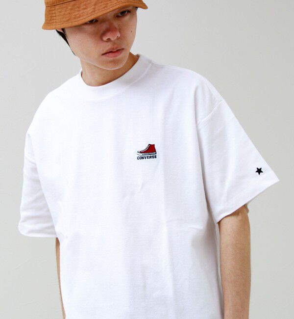 GLOSTER「【CONVERSE】ワンポイント シューズ刺繍Tシャツ」|Tシャツ・カットソー|