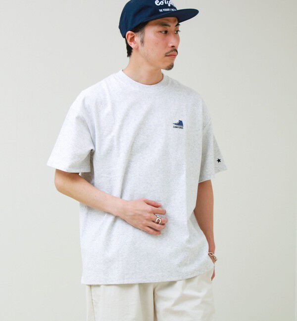 GLOSTER「【CONVERSE】ワンポイント シューズ刺繍Tシャツ」|Tシャツ・カットソー|