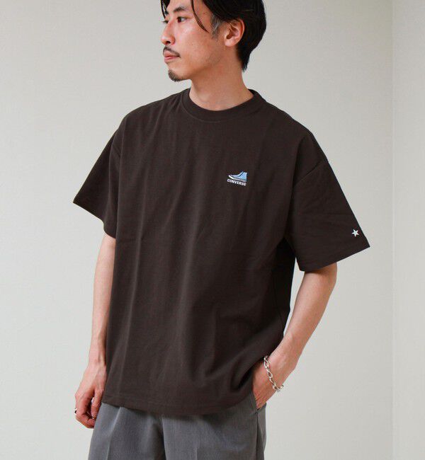 GLOSTER「【CONVERSE】ワンポイント シューズ刺繍Tシャツ」|Tシャツ・カットソー|