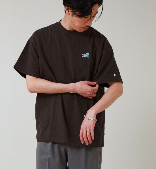 GLOSTER「【CONVERSE】ワンポイント シューズ刺繍Tシャツ」|Tシャツ・カットソー|