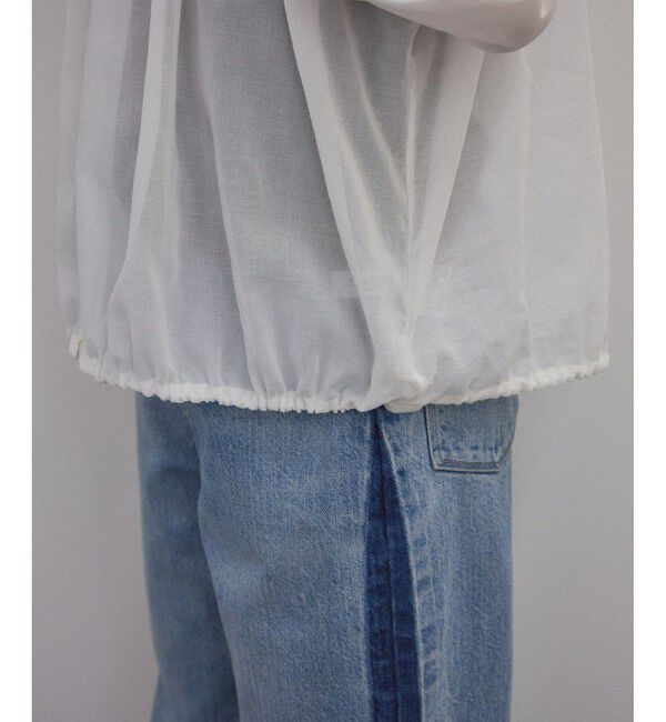 SALON adam et rope'「シアーギャザージップブルゾン/ブラウス［冷房対策・日除け］」|シャツ・ブラウス|