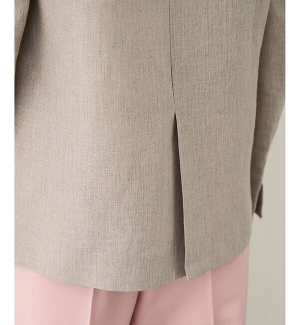 ROPE「リネンノーカラージャケット/セットアップ対応」|ノーカラージャケット|