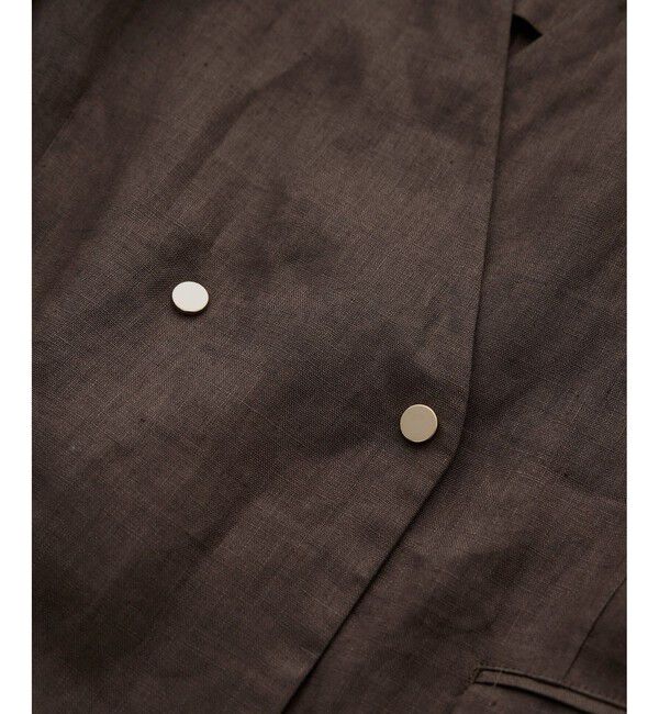 ROPE「リネンノーカラージャケット/セットアップ対応」|ノーカラージャケット|