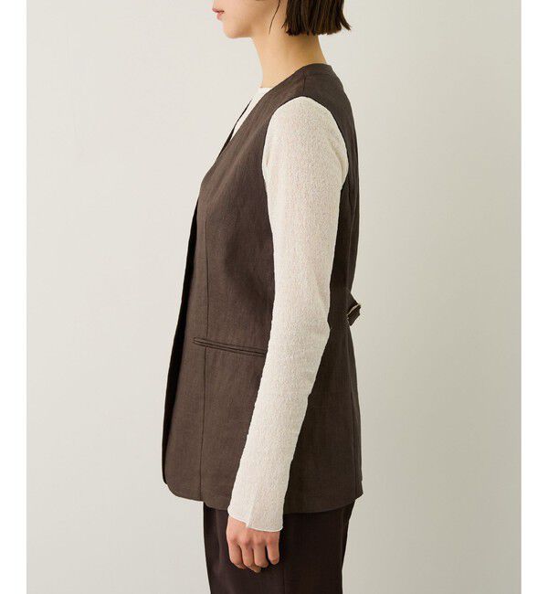 ROPE「リネンスリーブレスジレ/セットアップ対応」|ベスト・ジレ|