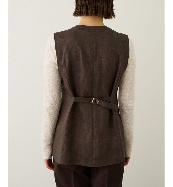 ROPE「リネンスリーブレスジレ/セットアップ対応」|ベスト・ジレ|