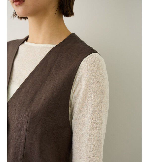 ROPE「リネンスリーブレスジレ/セットアップ対応」|ベスト・ジレ|