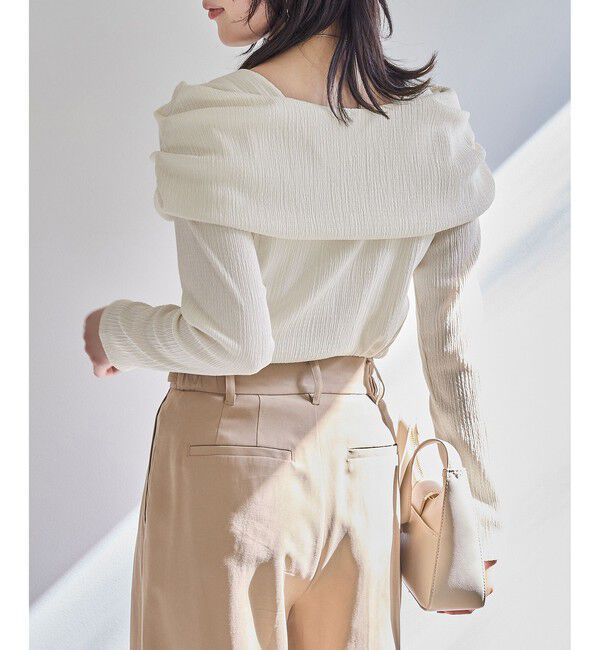 VIS「ジャガードオフショルプルオーバー/イージーケア」|Tシャツ・カットソー|