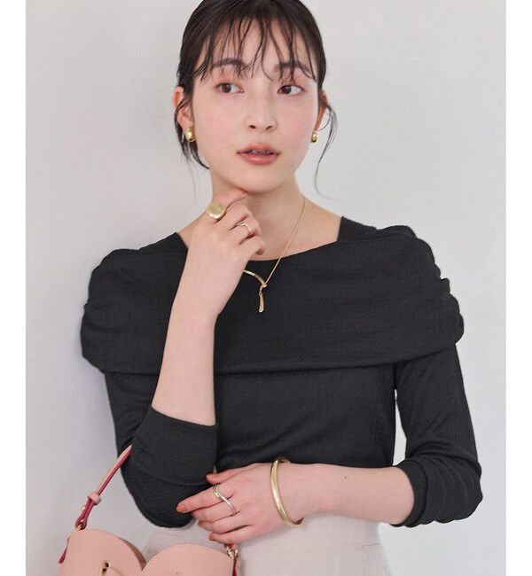 VIS「ジャガードオフショルプルオーバー/イージーケア」|Tシャツ・カットソー|