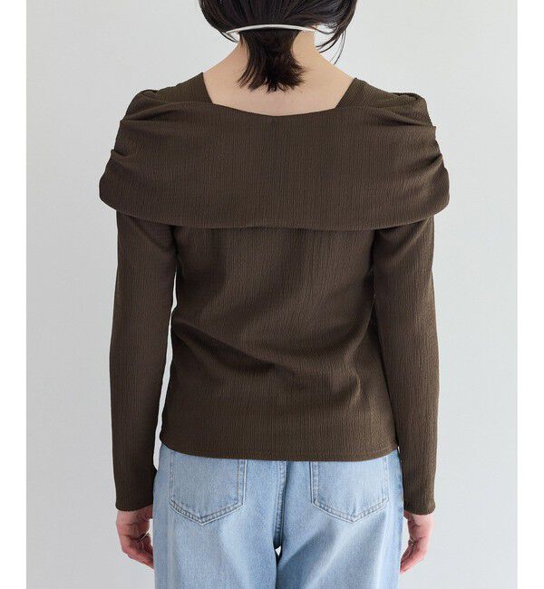 VIS「ジャガードオフショルプルオーバー/イージーケア」|Tシャツ・カットソー|