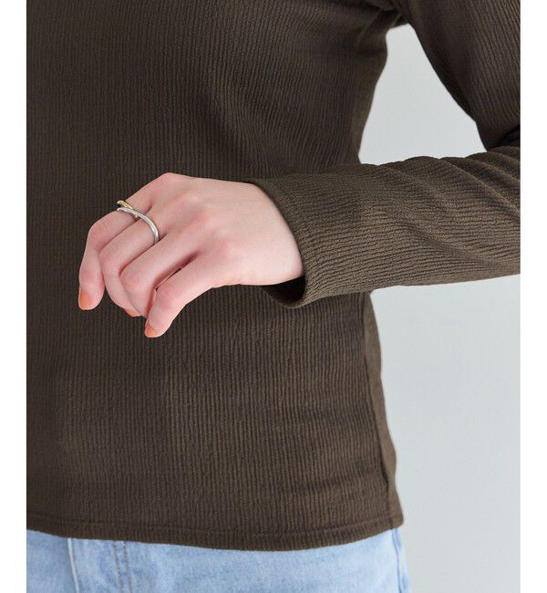 VIS「ジャガードオフショルプルオーバー/イージーケア」|Tシャツ・カットソー|