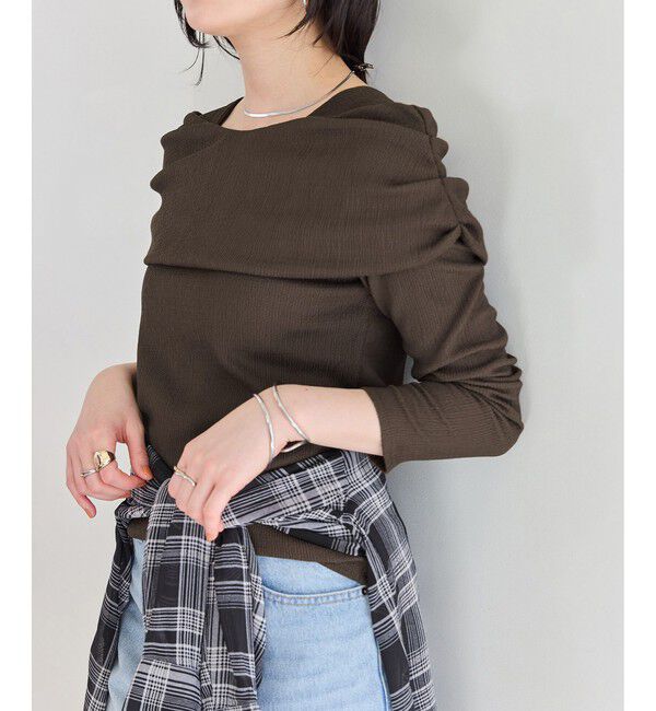 VIS「ジャガードオフショルプルオーバー/イージーケア」|Tシャツ・カットソー|