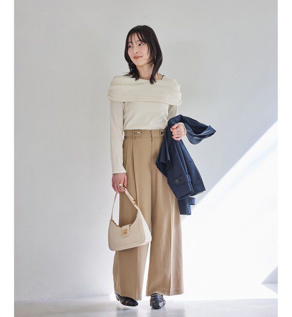 VIS「ジャガードオフショルプルオーバー/イージーケア」|Tシャツ・カットソー|