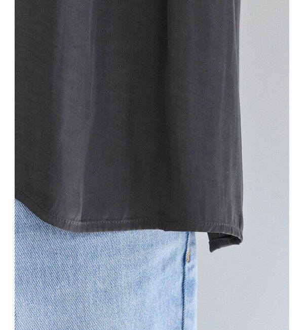 VIS「エアリーサテンハーフスリーブブラウス/イージーケア」|シャツ・ブラウス|