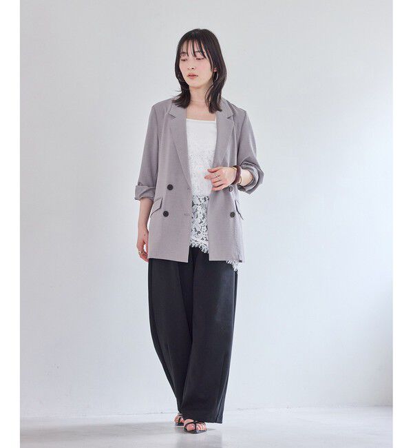 VIS「レースアシンメトリーキャミソール」|キャミソール|