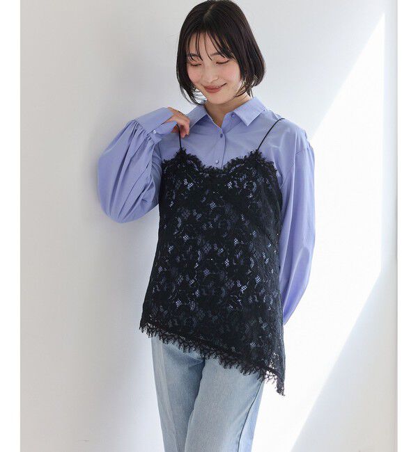 VIS「レースアシンメトリーキャミソール」|キャミソール|