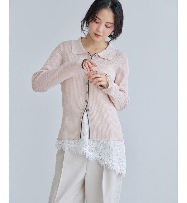 VIS「レースアシンメトリーキャミソール」|キャミソール|