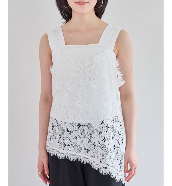 VIS「レースアシンメトリーキャミソール」|キャミソール|