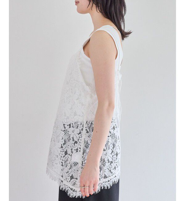 VIS「レースアシンメトリーキャミソール」|キャミソール|
