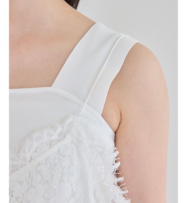 VIS「レースアシンメトリーキャミソール」|キャミソール|
