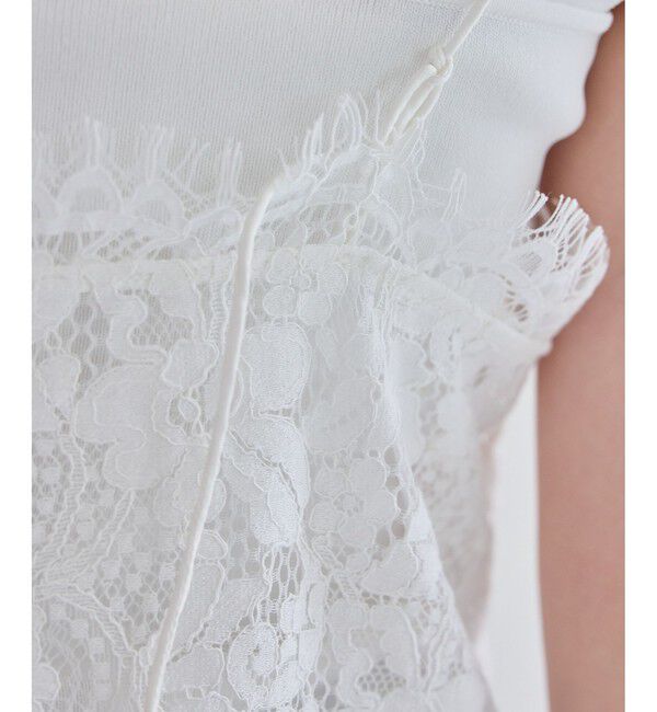 VIS「レースアシンメトリーキャミソール」|キャミソール|