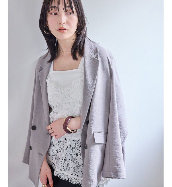 VIS「レースアシンメトリーキャミソール」|キャミソール|