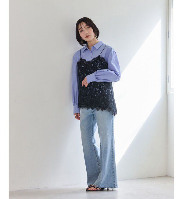 VIS「レースアシンメトリーキャミソール」|キャミソール|