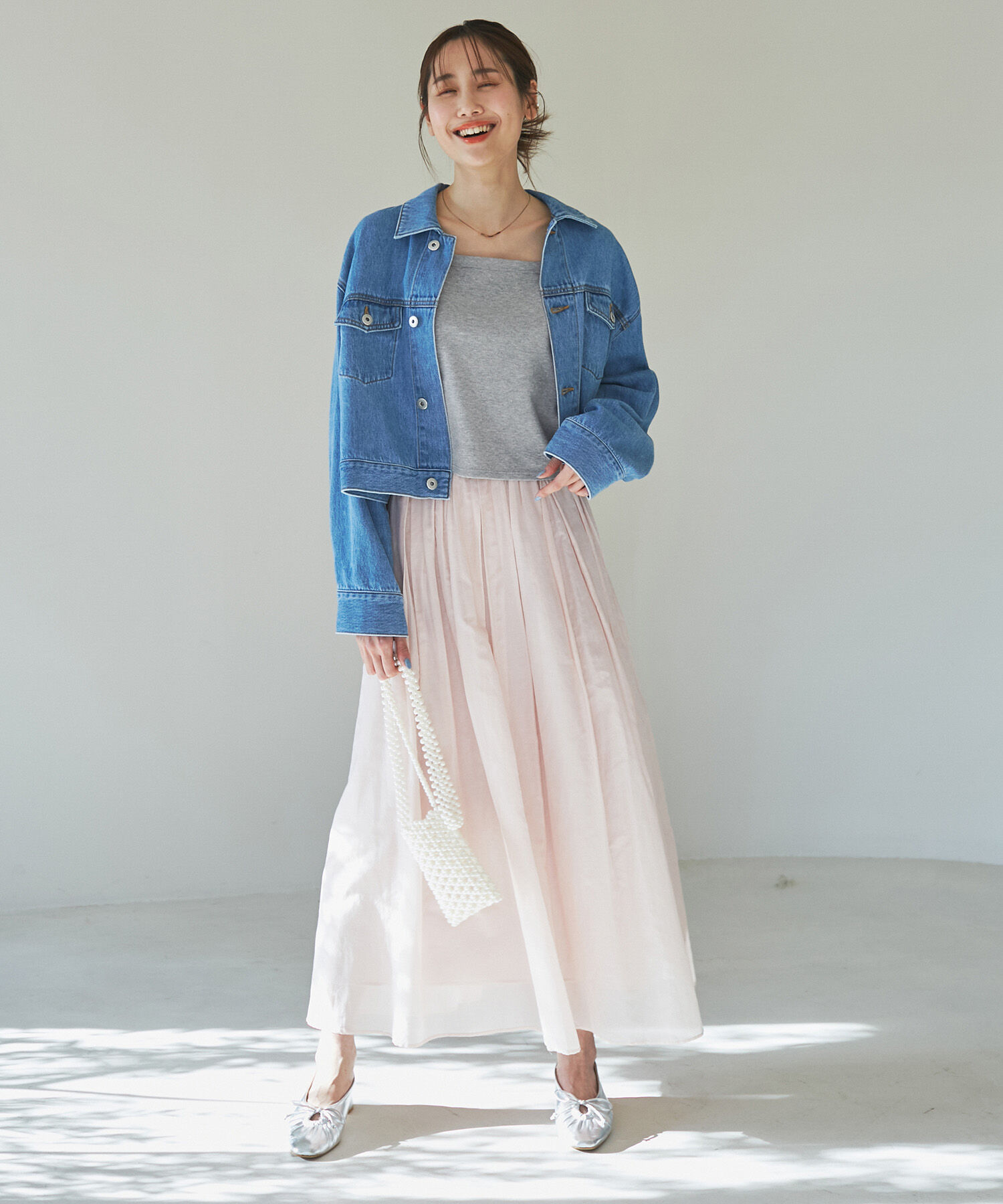 Rope&rsquo;Picnic「クロップドテレコタンクインナー」|タンクトップ|