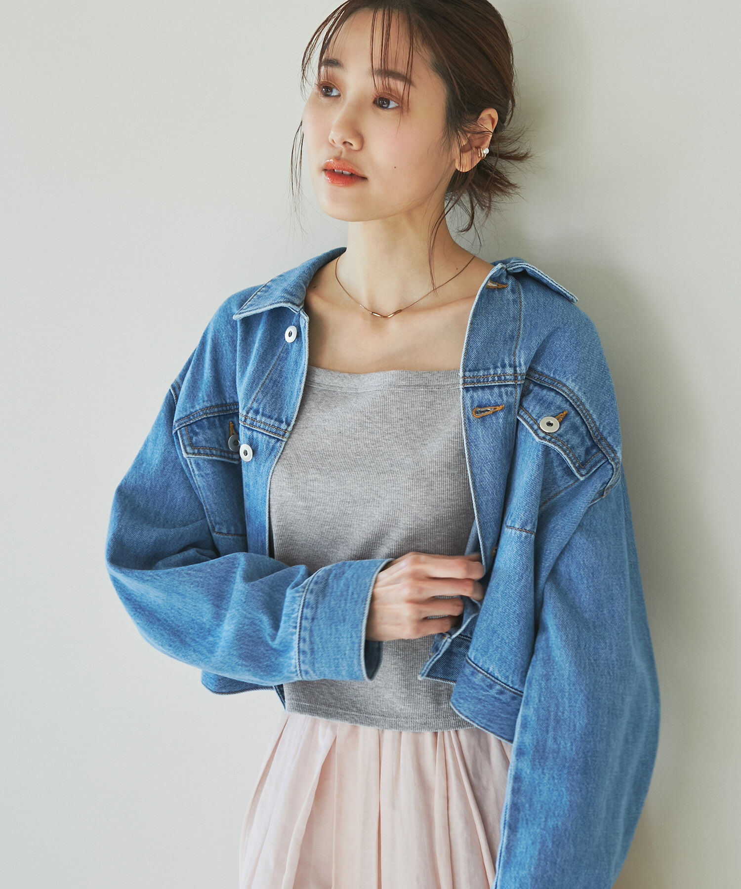 Rope&rsquo;Picnic「クロップドテレコタンクインナー」|タンクトップ|