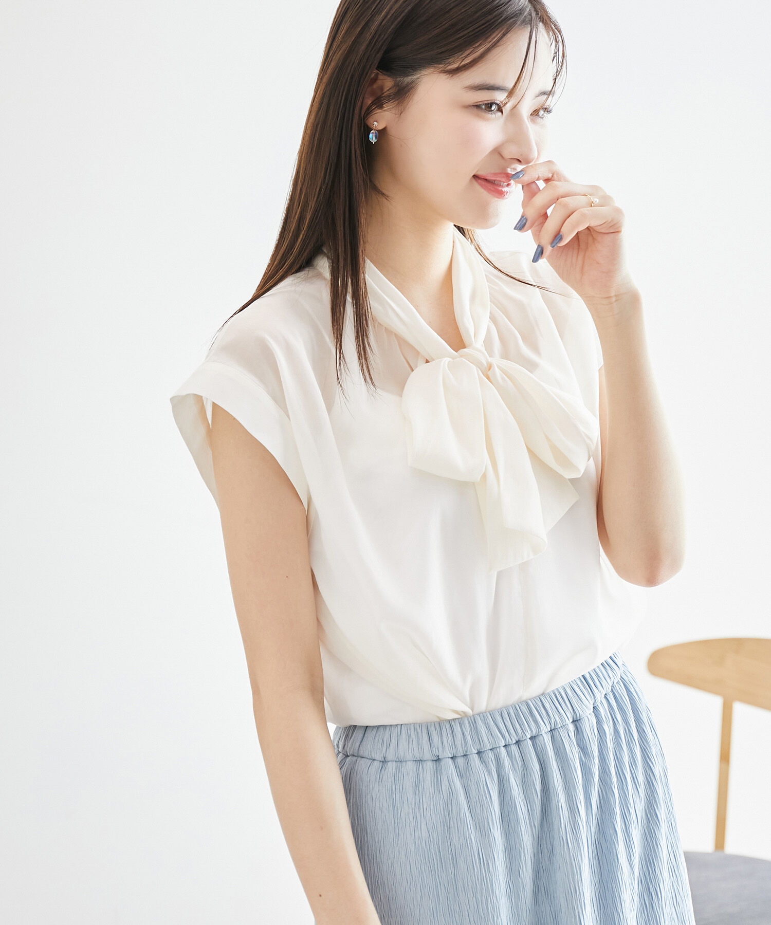 Rope&rsquo;Picnic「シアーリボンブラウス」|シャツ・ブラウス|