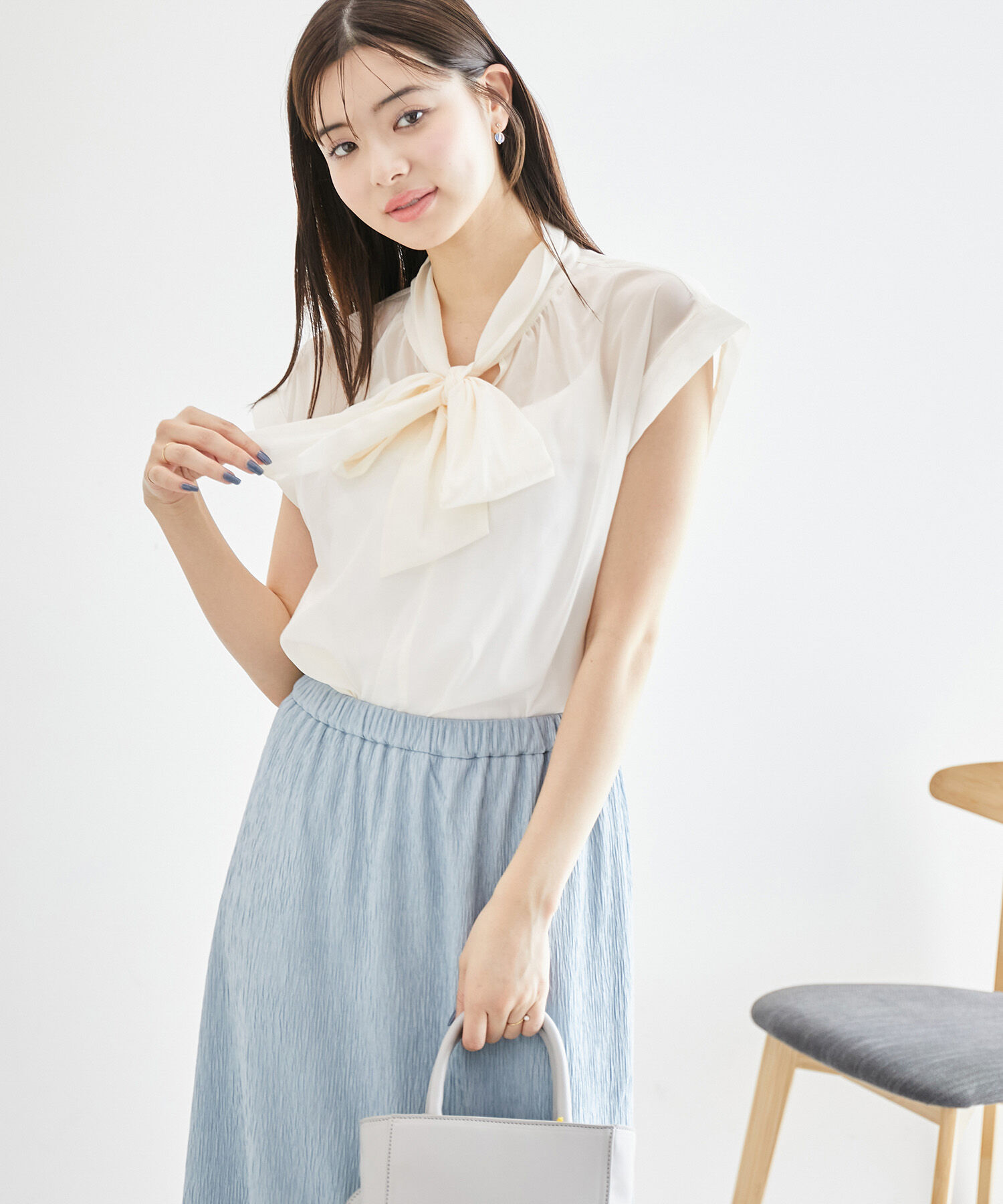 Rope&rsquo;Picnic「シアーリボンブラウス」|シャツ・ブラウス|