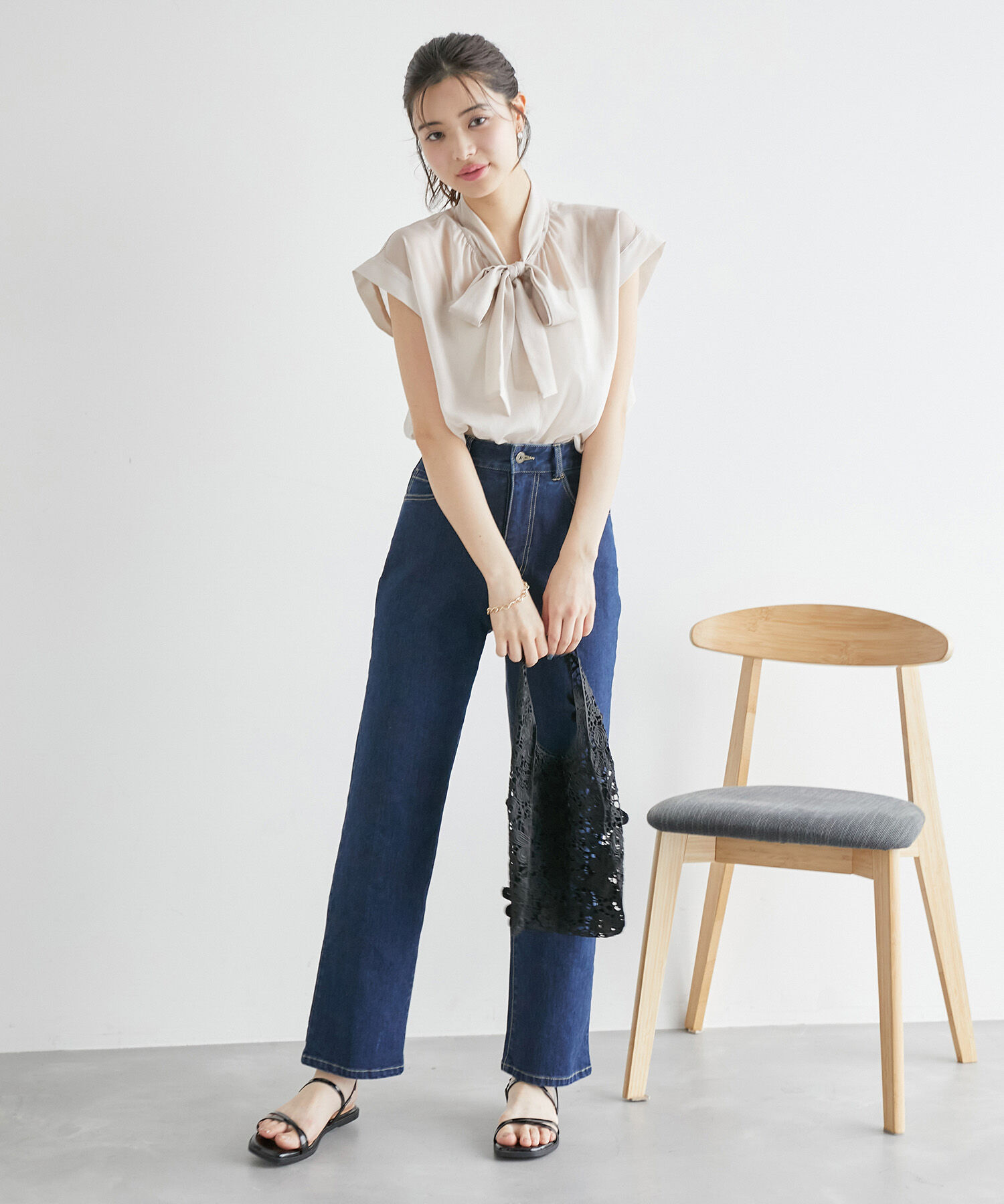 Rope&rsquo;Picnic「シアーリボンブラウス」|シャツ・ブラウス|