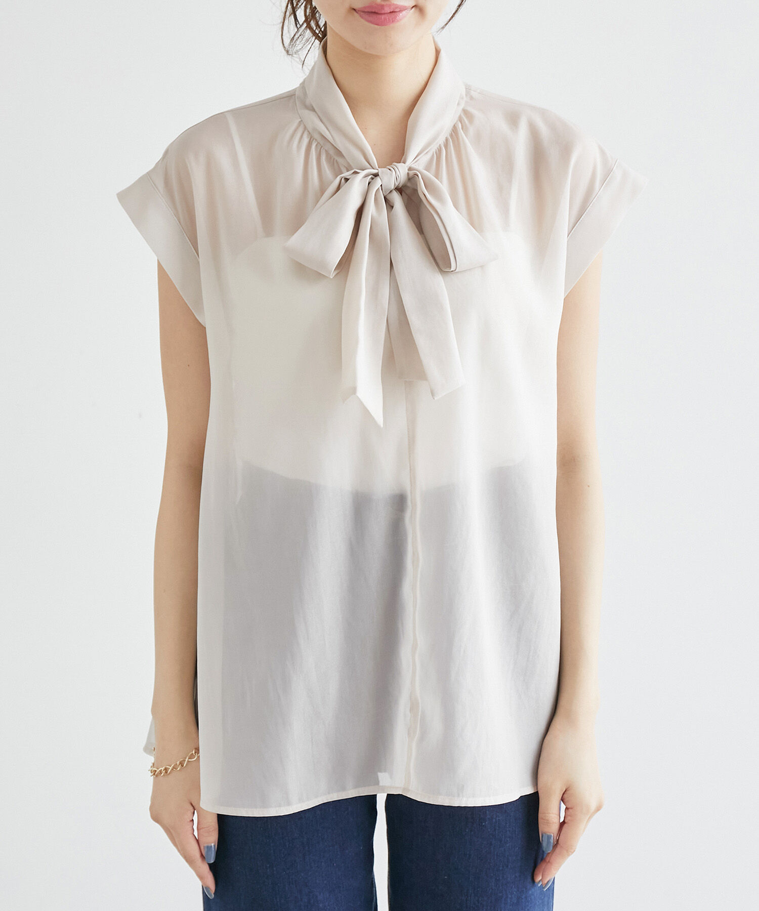 Rope&rsquo;Picnic「シアーリボンブラウス」|シャツ・ブラウス|