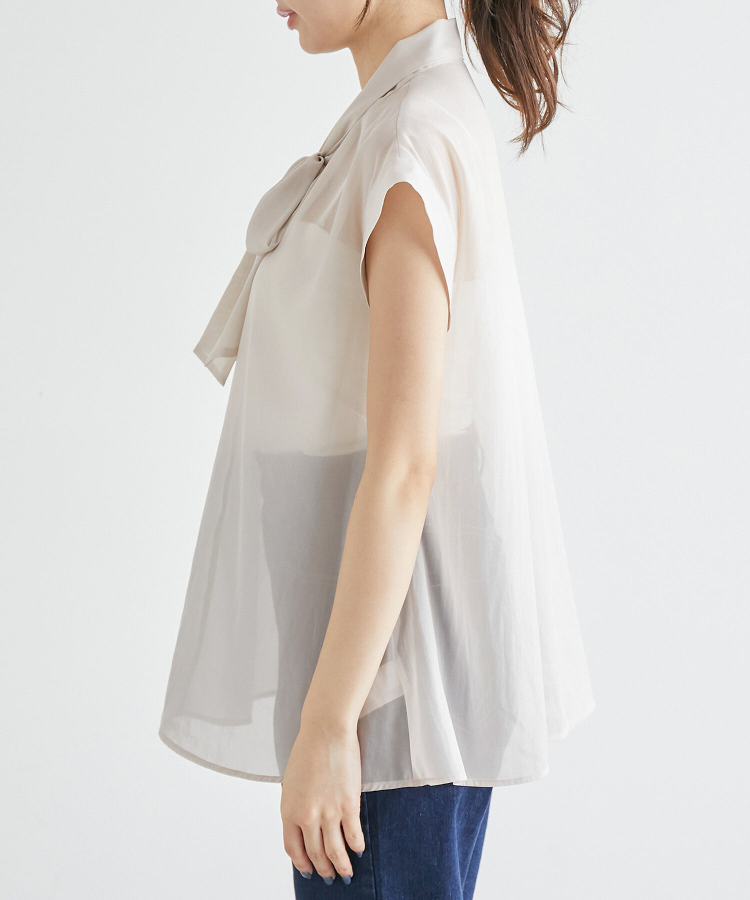 Rope&rsquo;Picnic「シアーリボンブラウス」|シャツ・ブラウス|