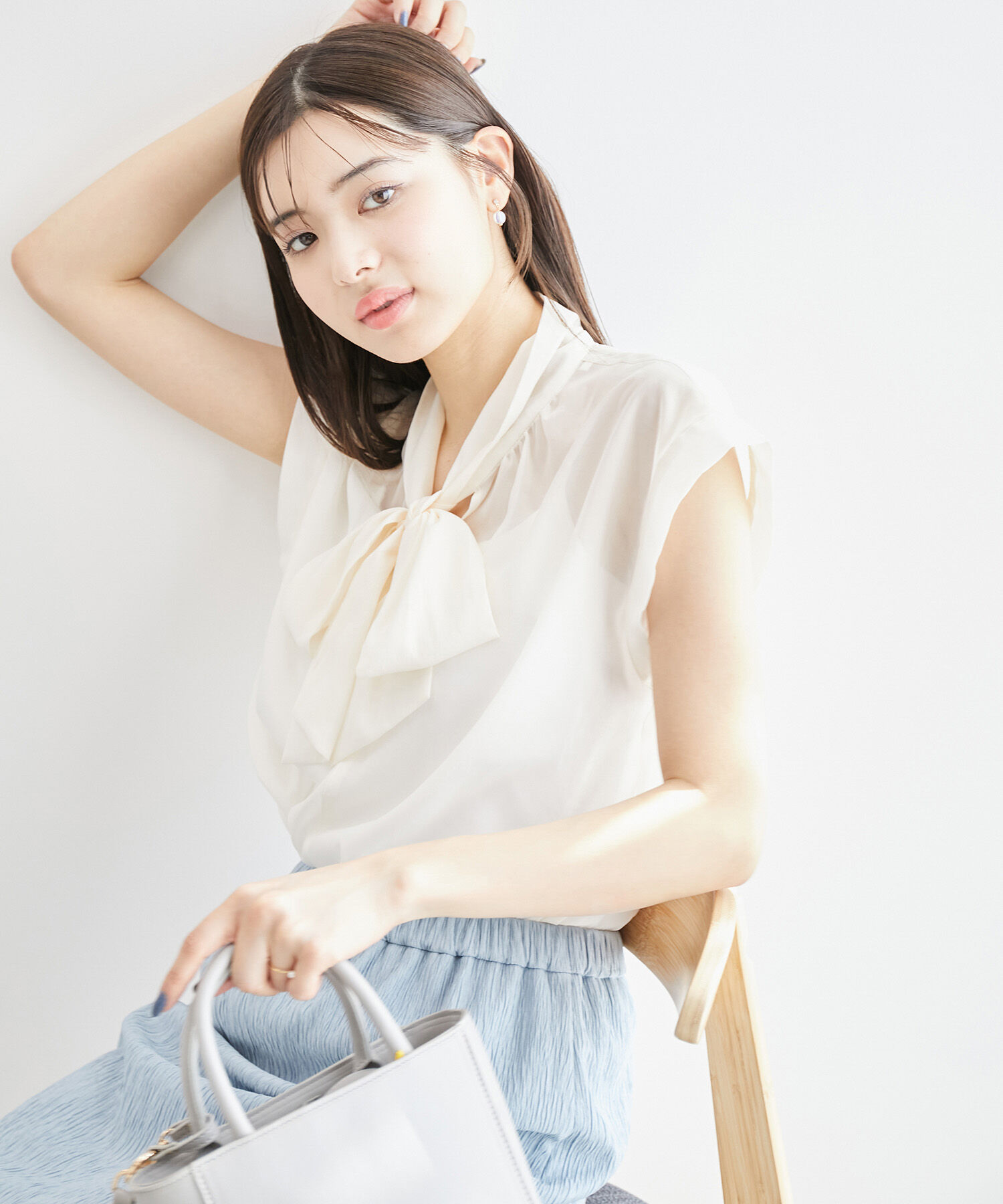 Rope&rsquo;Picnic「シアーリボンブラウス」|シャツ・ブラウス|