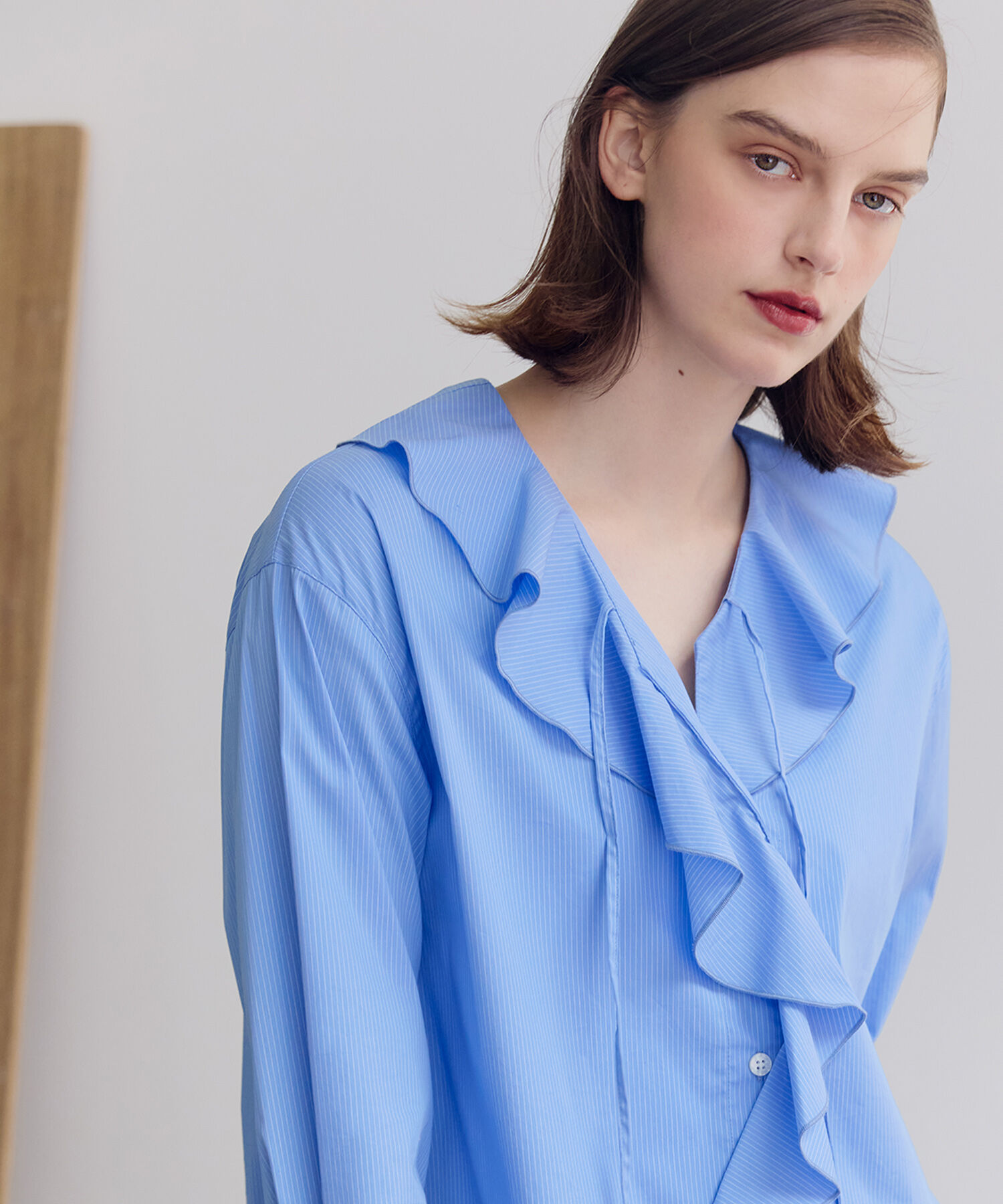 Rope&rsquo;Picnic「ラッフルブラウス」|シャツ・ブラウス|ブルー系(45)