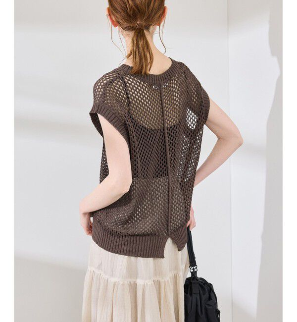 Rope&rsquo;Picnic「コード刺繍入りメッシュサマーニット」|ニット・セーター|