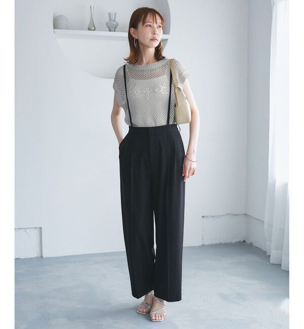 Rope&rsquo;Picnic「コード刺繍入りメッシュサマーニット」|ニット・セーター|